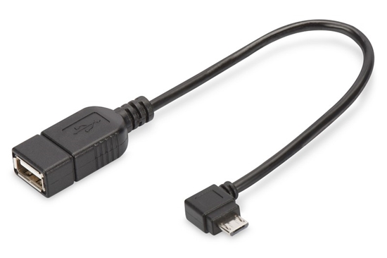 Picture of DIGITUS USB Adapter/Konverter,OTG,micro B/St-A/Bu,0,15m,sw
