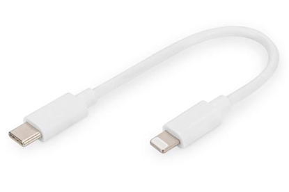 Изображение Kabel do transmisji danych/ładowania USB C/Lightning MFI 0,10m Biały