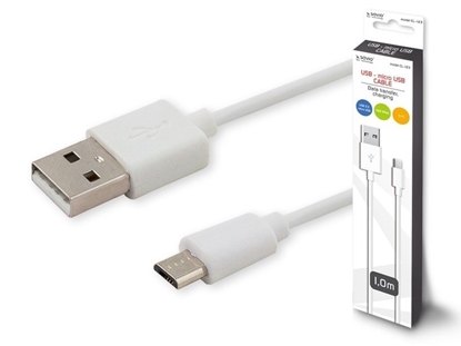 Attēls no Kabel USB - micro USB, 2.1A, 1m, CL-123