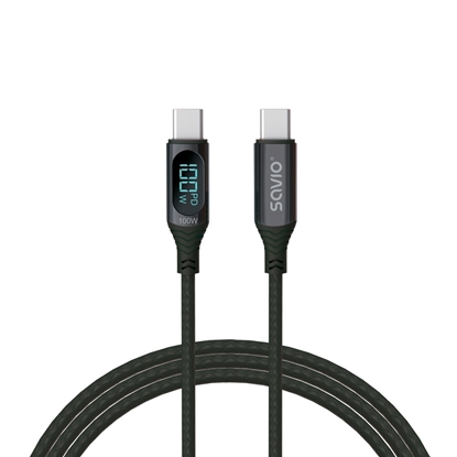 Attēls no Kabel USB - USB C z wyświetlaczem, 100W, CL-174