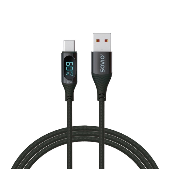 Picture of Kabel USB - USB C z wyświetlaczem, 60W, 1m, CL-172