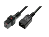 Picture of Kabel zasilający serwerowy blokada IEC LOCK 3x1,5mm2 C20 prosty/C19 prosty M/Ż 3m czarny