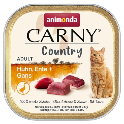 Attēls no Konservi kaķiem Animonda Carny Country vista,pīle,zoss 100g