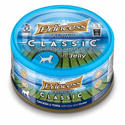 Attēls no Konservi kaķiem Princess PremiumTuncis,rīsi,austeres 170g