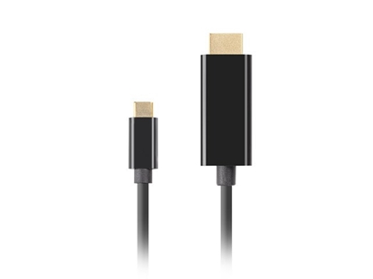 Изображение LANBERG CABLE USB-C(M)->HDMI(M) 0.5M 4K 60HZ BLACK