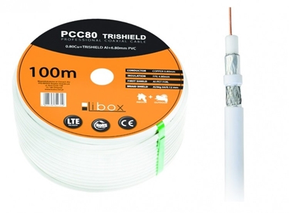 Picture of Libox Kabel koncentryczny PCC80 100m coaxial cable RG-6/U White