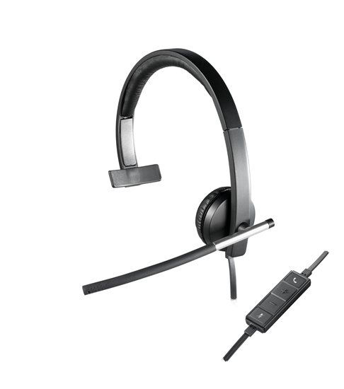 Изображение Logitech USB Headset Mono H650e Head-band Black, Grey
