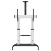Picture of Manhattan TV & Monitor Mount, Trolley Stand, 1 screen, Screen Sizes: 60-100", Silver/Black, VESA 200x200 to 800x600mm, Max 100kg, Height adjustable 1200 to 1685mm, Camera and AV shelves, Aluminium, LFD, Lifetime Warranty