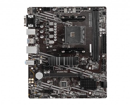Picture of MSI A520M PRO motherboard AMD A520 Socket AM4 micro ATX