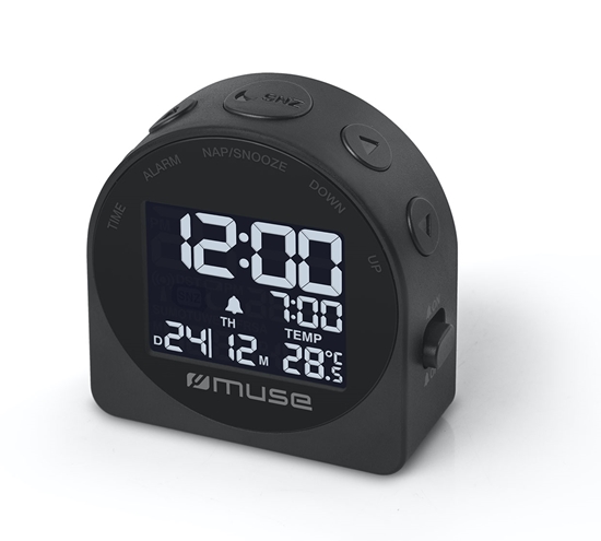 Изображение Muse | M-09C | Portable Travelling Alarm Clock | Black
