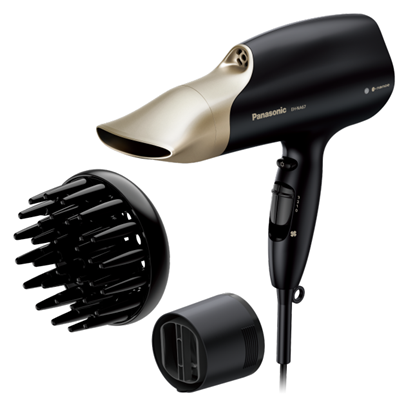 Attēls no Panasonic Hair Dryer EH-NA67PN825 Nanoe 2000 W, Number of temperature settings 4, Ionic function, Diffuser nozzle, Black/Gold