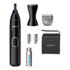 Picture of Philips Nose and ear trimmer NT5650/16 100% waterproof, AA-battery included, , precision comb, 2 eyebrow combs 3mm/5mm, on/off button, black