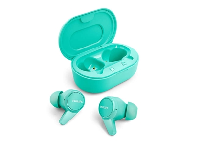 Picture of Philips True Wireless Headphones TAT1207BL/00, IPX4 splash/sweat resistant, Up to 18 hours play time, Blue