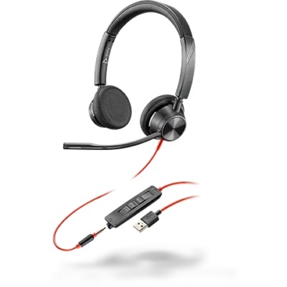 Attēls no POLY Blackwire BW3325-M Stereo Wired Headset, USB-A, 3.5 mm jack, Black