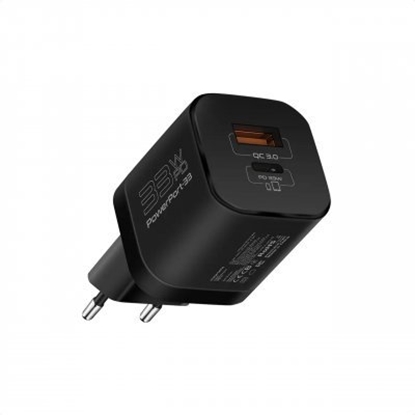 Attēls no PROMATE PowerPort-33 GaNFast Charger adapter 33W / USB-C PD / USB-A