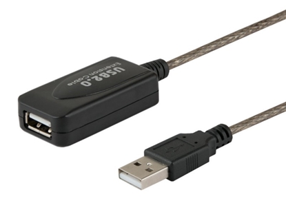 Attēls no Kabel USB Savio USB-A - USB-A 5 m Czarny (SAVIO CL-76)