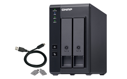Изображение QNAP TR-002 storage drive enclosure HDD/SSD enclosure Black 2.5/3.5"