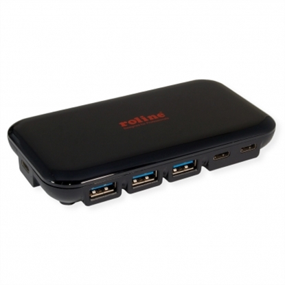 Picture of ROLINE USB 3.2 Gen 2 Hub, 7 Ports,  (3x Type C + 4x Type A)