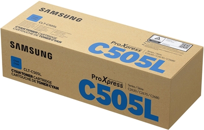 Picture of Samsung CLT-C505L High-Yield Cyan Original Toner Cartridge
