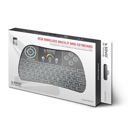 Attēls no Savio KW-03 RGB Illuminated Wireless Keyboard