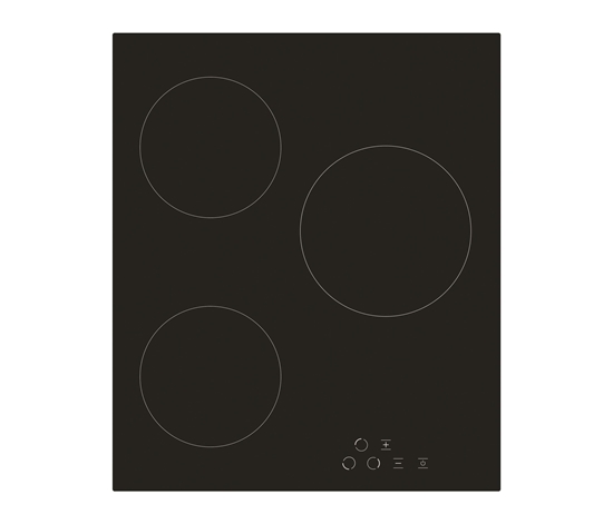 Изображение Simfer | H4.030.DECSP | Hob | Vitroceramic | Number of burners/cooking zones 3 | Touch | Black