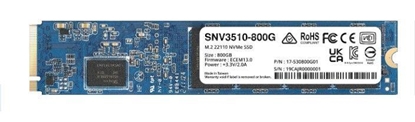 Attēls no SSD|SYNOLOGY|800GB|M.2|PCIE|NVMe|Write speed 1000 MBytes/sec|Read speed 3100 MBytes/sec|TBW 1.022 TB|MTBF 1800000 hours|SNV3510-800G