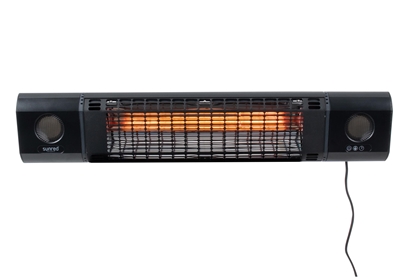 Attēls no SUNRED | Heater | SOUND-2000W, Sun and Sound Ultra Wall | Infrared | 2000 W | Number of power levels | Suitable for rooms up to  m² | Black | IP54