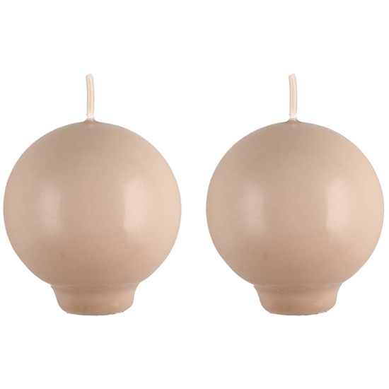 Изображение Svece bumba Polar bēša d6cm 11h 2gab.