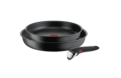 Picture of TEFAL | Frypan set | L7649253 Ingenio Ultimate | Frying | Diameter 24/28 cm | Suitable for induction hob | Removable handle | Black