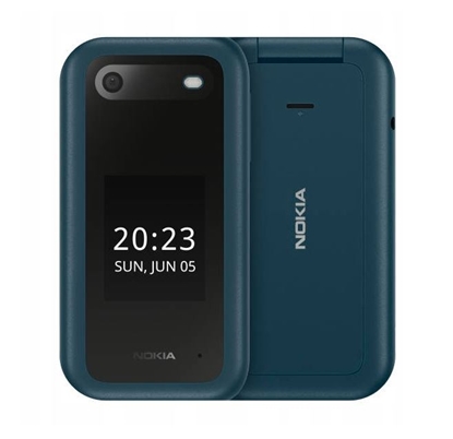 Attēls no Telefon komórkowy Nokia Zestaw Nokia 2660 Flip 4G Dual Sim Niebieski + Ładowarka biurkowa