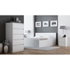 Picture of Topeshop K2 BIEL nightstand/bedside table 2 drawer(s) White