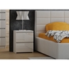 Picture of Topeshop M2 BIEL POŁYSK FRONT nightstand/bedside table 2 drawer(s) White