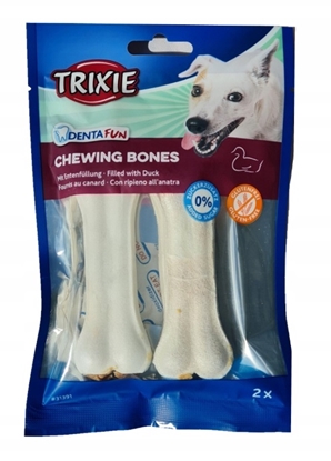 Picture of TRIXIE Denta Fun Bone with duck- Dog treat - 70g