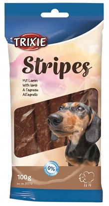 Изображение TRIXIE Stripes with lamb - Dog treat - 100g