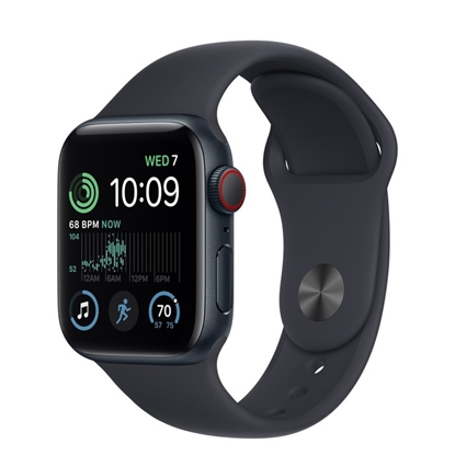 Attēls no Smartwatch Apple Watch SE 2022 GPS + Cellular 40mm Midnight Alu Sport Czarny  (MNPL3WB/A)