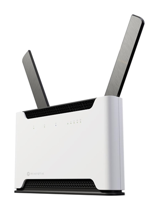Attēls no Wireless Router|MIKROTIK|Wi-Fi 6|IEEE 802.11a/b/g|IEEE 802.11n|IEEE 802.11ac|IEEE 802.11ax|USB 2.0|4x10/100/1000M|1x2.5GbE|S53UG+5HAXD2HAXD-TC&EG18