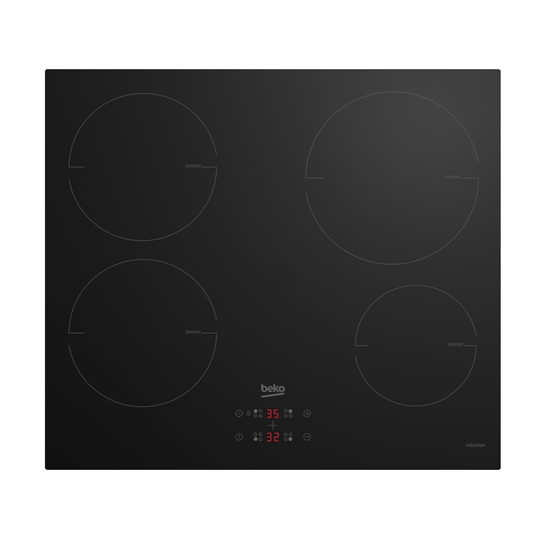Изображение Beko HII 64400 MT hob Black Built-in 60 cm Zone induction hob 4 zone(s)