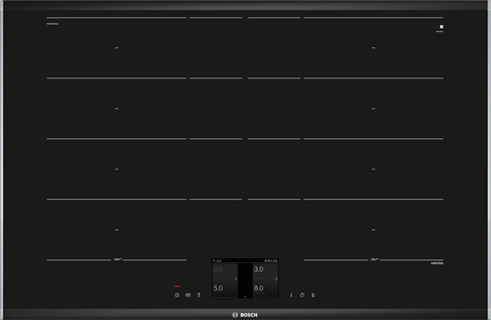 Изображение Bosch Serie 8 PXY875KV1E hob Black Built-in 80 cm Zone induction hob 4 zone(s)