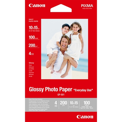 Изображение Canon GP-501 Glossy Photo Paper 4x6" - 100 Sheets