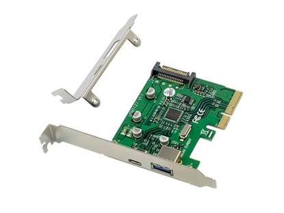Picture of Conceptronic EMRICK USB 3.2 Gen 2 PCIe Card, 1-Port USB-C & 1-Port USB-A