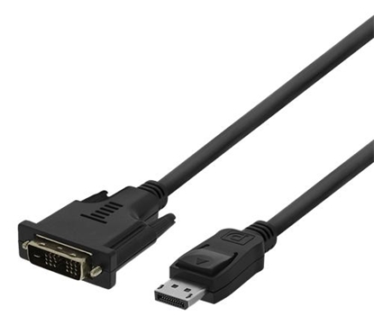 Attēls no Kabel Deltaco DisplayPort - DVI-D 3m czarny (00110010)