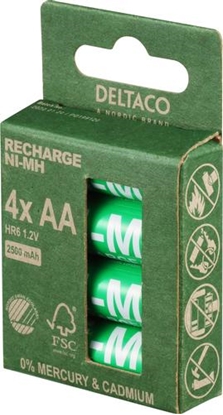 Picture of Įkraunami elementai DELTACO AA (HR6), 2500mAh, 1,2 V, 4 vnt. / ULT-NH2500AA-4P