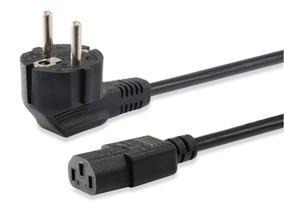 Изображение Equip 112121 power cable Black 3 m Power plug type F C13 coupler