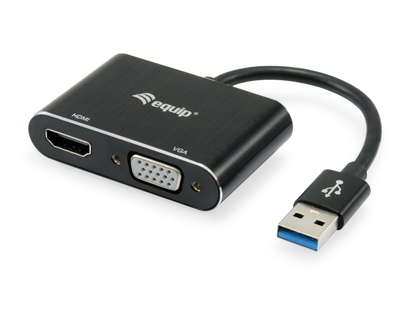 Picture of Equip 133386 USB graphics adapter 1920 x 1080 pixels Black