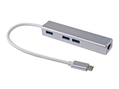 Изображение Equip USB-C to 3-port USB 3.0 Hubs with Gigabit adapter