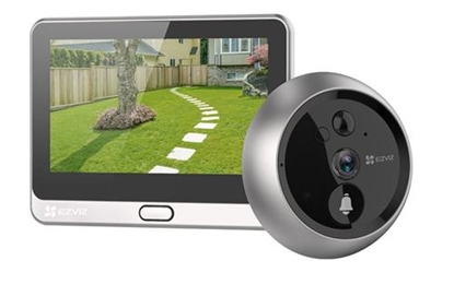Attēls no EZVIZ CS-DP2 Wire-free Peephole Doorbell 3MP, IP54, Touch Screen, WiFi, 4600mAh