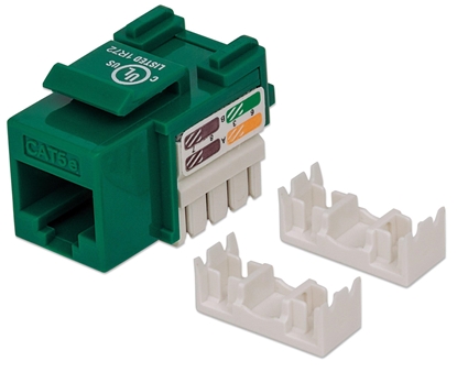 Изображение Intellinet Keystone Jack, Cat5e, UTP, Punch-down, Green