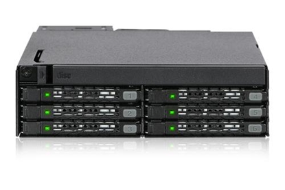 Attēls no Kiesze Icy Dock 6x 2.5" SAS/SATA + Ultra Slim ODD ToughArmor (MB606SPO-B)
