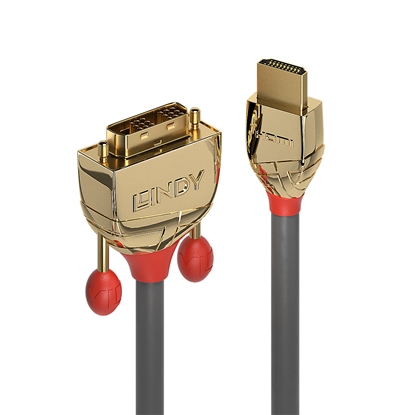Attēls no Lindy 1m HDMI to DVI Cable, Gold Line
