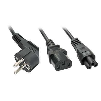 Attēls no Lindy 30047 power cable Black C13 coupler C5 coupler